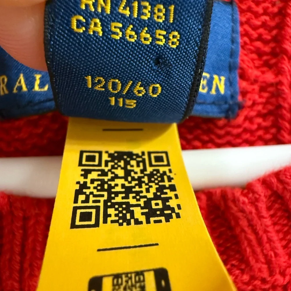 Polo by Ralph Lauren Men's Vibrant Red Crewneck Sweater - Picture 5 of 5